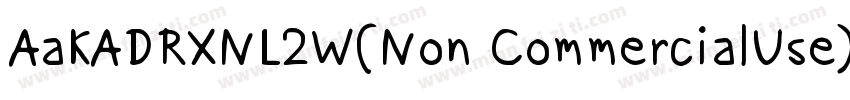 AaKADRXNL2W(Non CommercialUse)字体转换